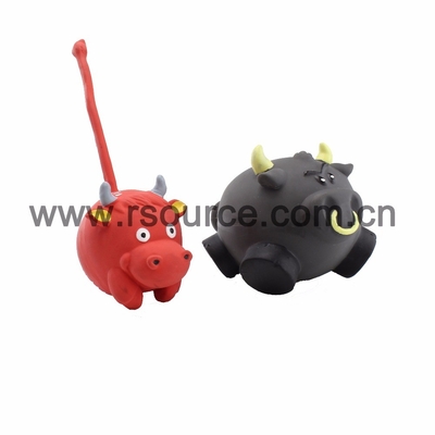 ลาเท็กซ์ Squeaky Toy Red Cow