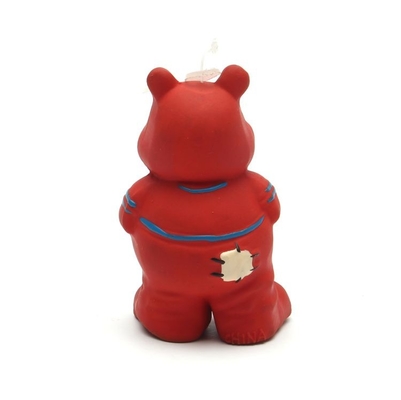 ตาจับน้ำยางของเล่น Squeaky ทนทานสำหรับหลุมบูลส์สีแดงฮิปโปรูปร่าง