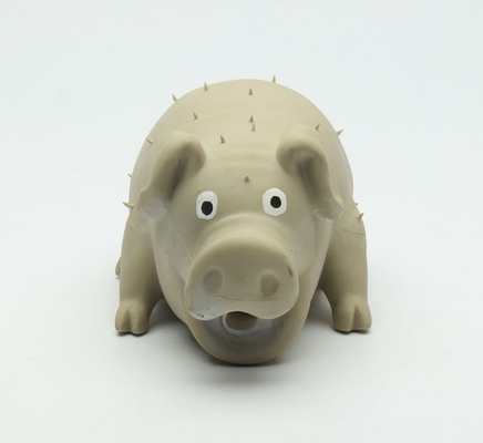 หมูในเชิงพาณิชย์บีบสุนัขส่งเสียงดังเอี้ยของเล่นน้ำยางพร้อมเสียง