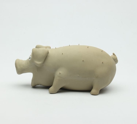 หมูในเชิงพาณิชย์บีบสุนัขส่งเสียงดังเอี้ยของเล่นน้ำยางพร้อมเสียง