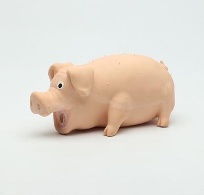 หมูในเชิงพาณิชย์บีบสุนัขส่งเสียงดังเอี้ยของเล่นน้ำยางพร้อมเสียง