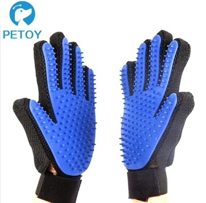 Easy Comfort Pet Grooming Glove ซิลิโคนทำความสะอาดถุงมือกรูมมิ่ง