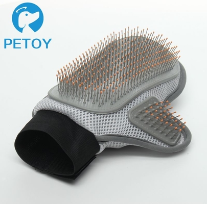 PVC Pet Grooming Glove แปรงผ้าตาข่ายถุงมืออาบน้ำสุนัข
