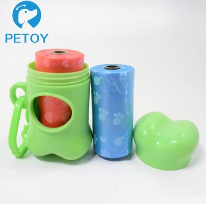 เป็นมิตรกับสิ่งแวดล้อมพลาสติกถุง Poop ที่ย่อยสลายได้ทางชีวภาพพร้อมเครื่องจ่าย 20 ถุง / ม้วน