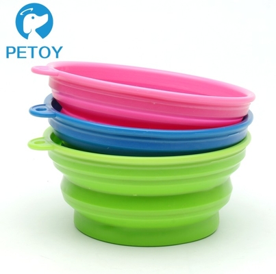 ที่กำหนดเองแบบพกพาซิลิโคนพับสุนัขน้ำชามบริการ Oem