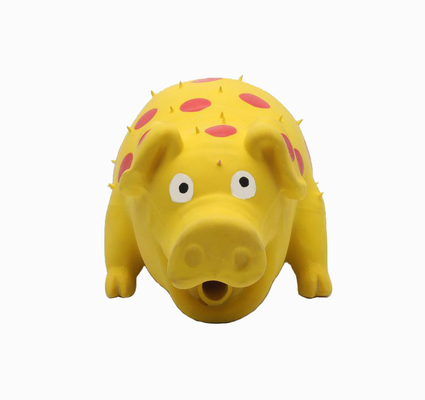 สัตว์เลี้ยงปลอดสารพิษ Squeaky Rubber Duck Dog Toy Pig Latex Rubber Chicken Dog Toy